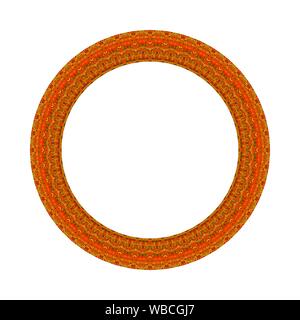 Colorful mosaic circular wreath - abstract vector design element from geometrical shapes Stock Vector