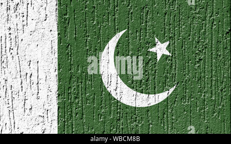 Flag of Pakistan close up painted on a cracked wall Stock Photo - Alamy