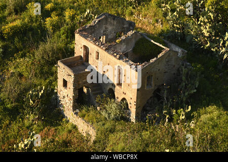 Pentidattilo Reggio Calabria Italy - Ruin Credit Giuseppe Andidero Stock Photo