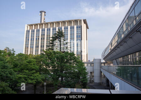 Chiba, Japan, 08/26/2019 , The Kenkeisatsuhonbu, the Chiba prefectural police headquarters, Stock Photo