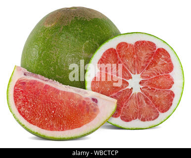 Pomelo or grapefriut isolated on white background Stock Photo