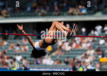 Birmingham, UK. 25th August, 2019. Laura ZIALOR  of MARSHALL Milton Keynes A C  in  action during  the  women’s  High Jump at the Muller British Athletics Championships  Alexander Stadium, Birmingham, England Stock Photo