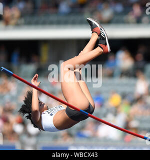 Birmingham, UK. 25th August, 2019. Laura ZIALOR  of MARSHALL Milton Keynes A C  in  action during  the  women’s  High Jump at the Muller British Athletics Championships  Alexander Stadium, Birmingham, England Stock Photo