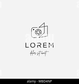 Camera Book Logo Template Vector Design Sign Stock Vector