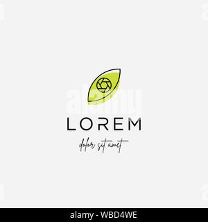 Camera Book Logo Template Vector Design Sign Stock Vector