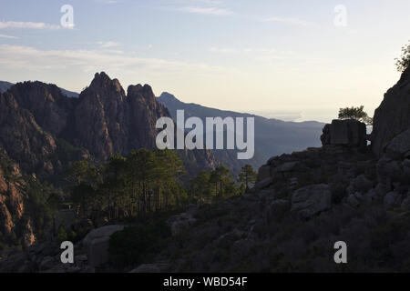 GR20 near Bocca di Monte Bracciutu, France, Corsica, GR20 Stock Photo