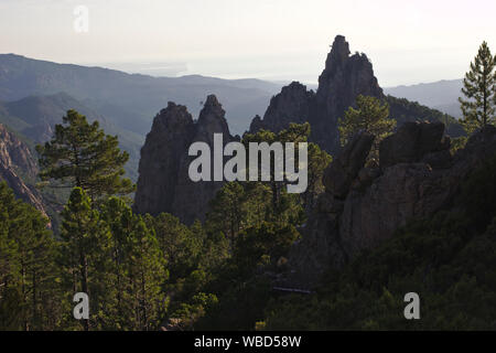 GR20 near Bocca di Monte Bracciutu, France, Corsica, GR20 Stock Photo