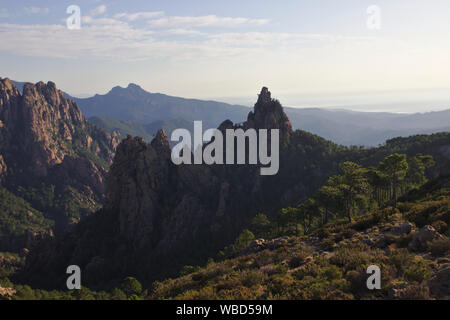 GR20 near Bocca di Monte Bracciutu, France, Corsica, GR20 Stock Photo