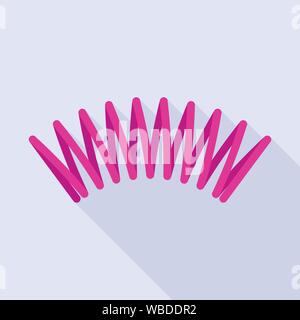 Pink spring icon, flat style Stock Vector