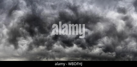spectacular and disturbing gray clouds Stock Photo