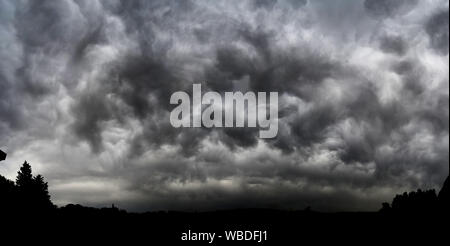 spectacular and disturbing gray clouds Stock Photo