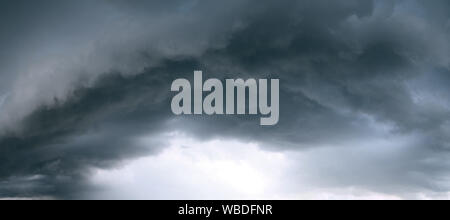 spectacular and disturbing shelf cloud Stock Photo