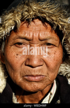 Palaung man in a village near Hsipaw, Myanmar Stock Photo