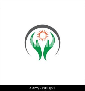 charity logo design template Stock Vector