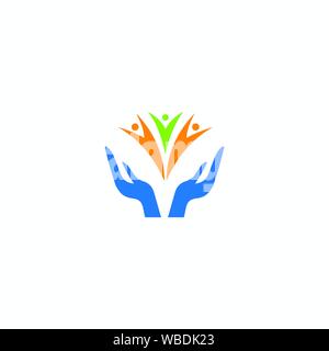 charity logo design template Stock Vector