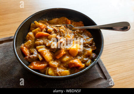 Scouse, a beef and vegetable stew popular in Liverpool and greater Merseyside Stock Photo