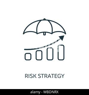 Risk Strategy outline icon. Thin line concept element from risk management icons collection. Creative Risk Strategy icon for mobile apps and web usage Stock Vector