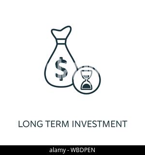 Long Term Investment outline icon. Thin line concept element from risk management icons collection. Creative Long Term Investment icon for mobile apps Stock Vector