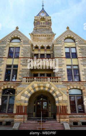 Town Square and Historic Fayette County Courthouse built in 1890. La Grange City in Fayette County in Southeastern Texas, United States Stock Photo