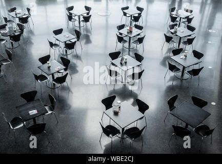 Empty tables in cafe, restaurant. Stock Photo
