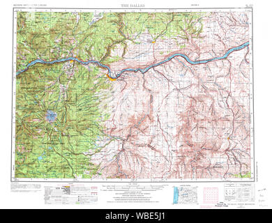 The Dalles, Oregon, map 1953, 1:250000, United States of America by ...