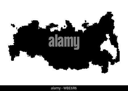 Soviet Union,USSR silhouette map. Vector illustration Stock Vector