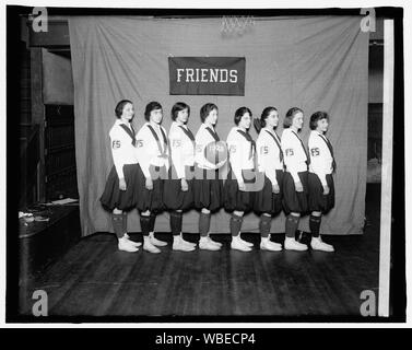 Friends Select School basketball team Abstract/medium: 1 negative : glass ; 8 x 10 in. or smaller Stock Photo