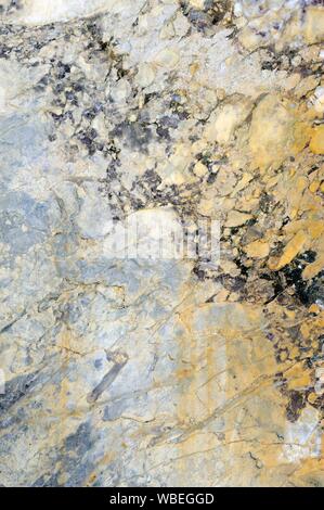 Old polished Carrara marble stone surface marbling. Pisa, Italy Stock Photo