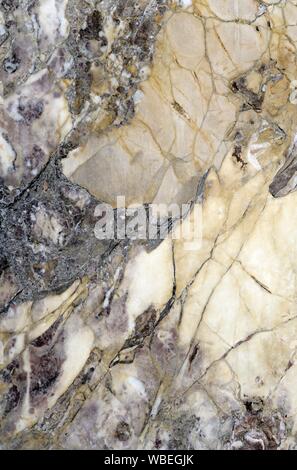 Old polished Carrara marble stone surface marbling. Pisa, Italy Stock Photo