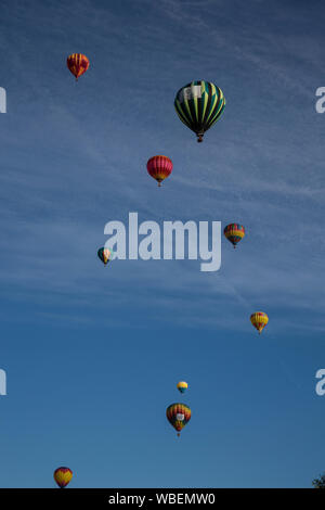 Reno, Nevada - Sept 8, 2012: Hot air balloons life enmasse Stock Photo