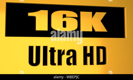 The 16K - display resolution - computer generated image (3D render) Stock Photo