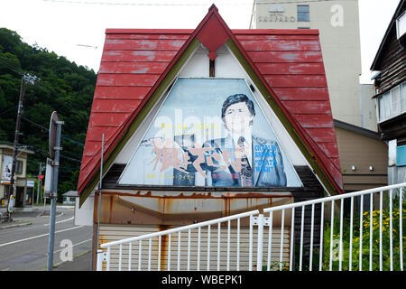 A Japanese promotional poster in the Hokkaido city of Yubari for the movie 'Death Wish' starring Charles Bronson. Stock Photo