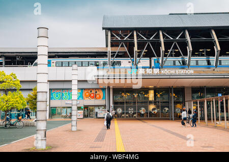 Kochi, Shikoku, Japan - April 20, 2019 : Kochi railway station Stock Photo