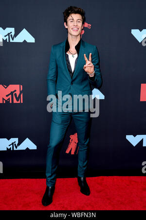 Shawn Mendes attending the MTV Video Music Awards 2019 held at the Prudential Center in Newark, New Jersey. Stock Photo