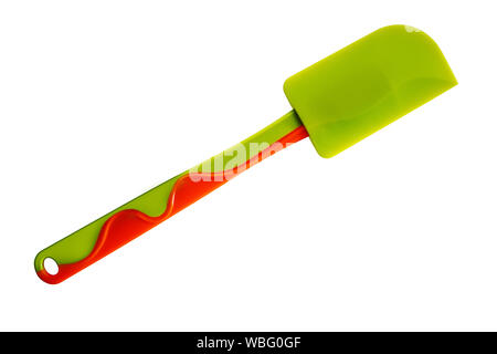 Silicone Kitchen Spoon for Soup and Cake. Cream Spatula. Scraper Brush Stock Photo