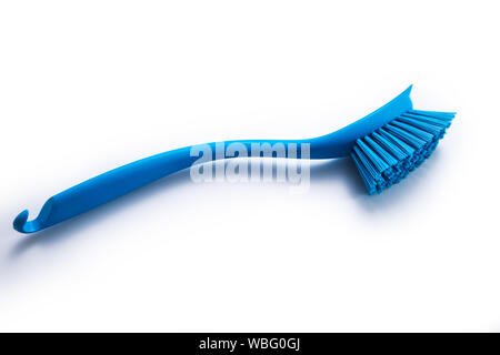 House cleaning scrubbing brush tool isolated on white background. Stock Photo