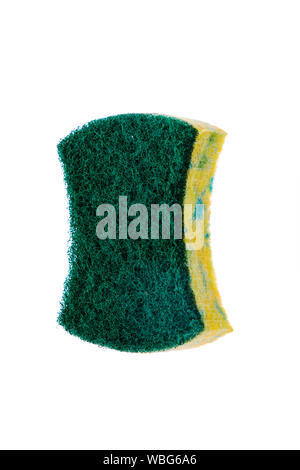 Yellow sponge isolated on white background. Stock Photo