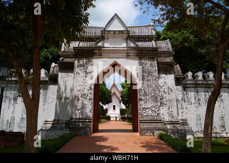 One of the main gates at Somdet Phra Narai National Museum and palace in Lopburi, Thailand. Stock Photo