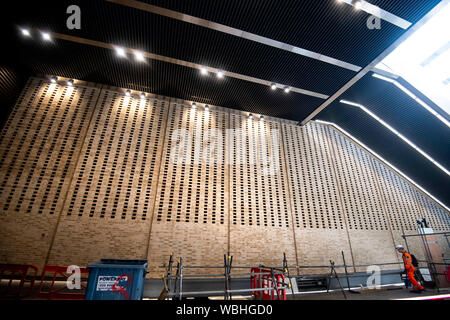 The ticket hall for the new Elizabeth Line at Paddington station in London as the latest developments in the Crossrail project continue. Stock Photo