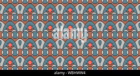 Geometric folklore ornament. Ethnic vector texture. Seamless pattern in vintage style. The illustration is made in fashionable colors of 2019. EPS10 Stock Vector