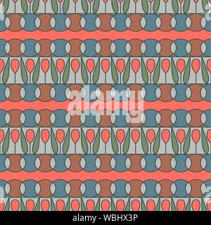 Geometric folklore ornament. Ethnic vector texture. Seamless pattern in vintage style. The illustration is made in fashionable colors of 2019. EPS10 Stock Vector