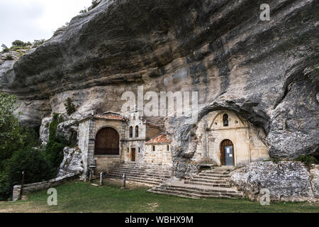 Natural monument excavated in the rock Stock Photo