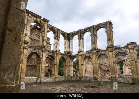 Ruins of an old monastery in Burgos Spain Stock Photo