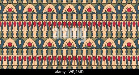 Geometric folklore ornament. Ethnic vector texture. Seamless striped pattern in vintage style. Coloful illustration. EPS10 Stock Vector