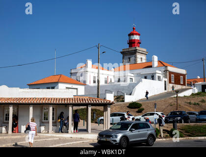 Cabo da Roca lighthouse at the most western point on the European continent, Portugal. Stock Photo