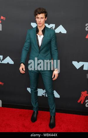Shawn Mendes attends the 2019 MTV Video Music Awards, VMAs, at Prudential Center in Newark, New Jersey, USA, on 26 August 2019. Stock Photo