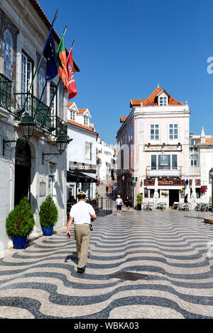 The seaside town of Cascais near Lisbon on the Atlantic coast, Portugal. Stock Photo