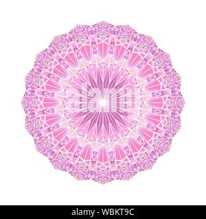Geometrical colorful triangle tile ornament mandala - abstract ornamental round circular vector element Stock Vector
