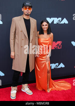 Newark, United States. 26th Aug, 2019. NEWARK, NEW JERSEY, USA - AUGUST 26: DJ Afrojack and Elettra Lamborghini arrive at the 2019 MTV Video Music Awards held at the Prudential Center on August 26, 2019 in Newark, New Jersey, United States. Credit: Image Press Agency/Alamy Live News Stock Photo