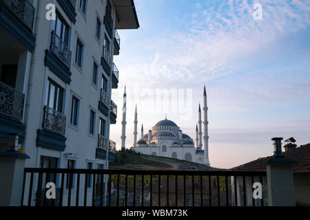 Camlica mosque has the distinction of being the largest mosque in Turkey Stock Photo